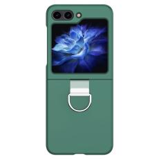 Galaxy Z Flip 6 / 7 FE Skal Skin Touch Ringhållare Mörk Grön