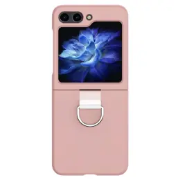 Galaxy Z Flip 6 Skal Skin Touch Ringhållare Rosa