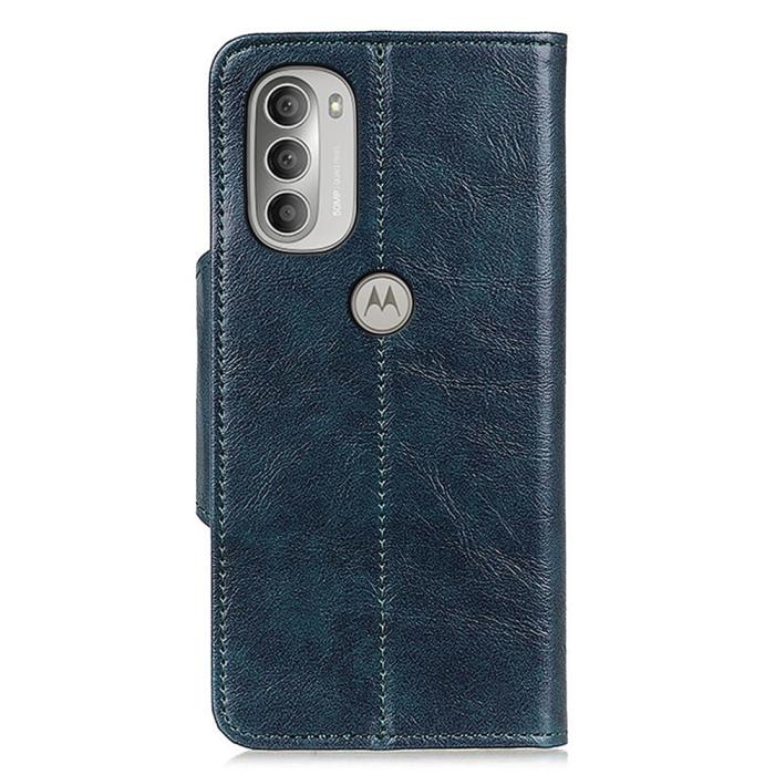 Bild 3, KHAZNEH Motorola Moto G51 Fodral Retro Blå