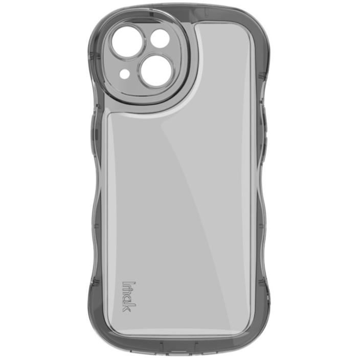 Bild 3, IMAK iPhone 15 Skal Wavy TPU Tonad Svart
