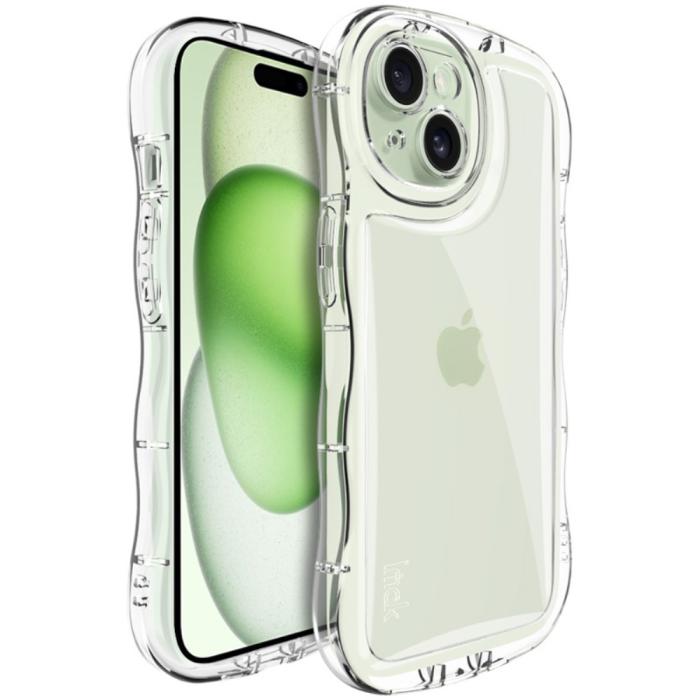 Bild 1, IMAK iPhone 15 Skal Wavy TPU Skal Transparent