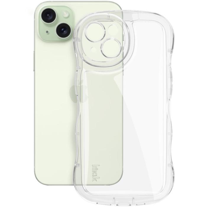 Bild 2, IMAK iPhone 15 Skal Wavy TPU Skal Transparent