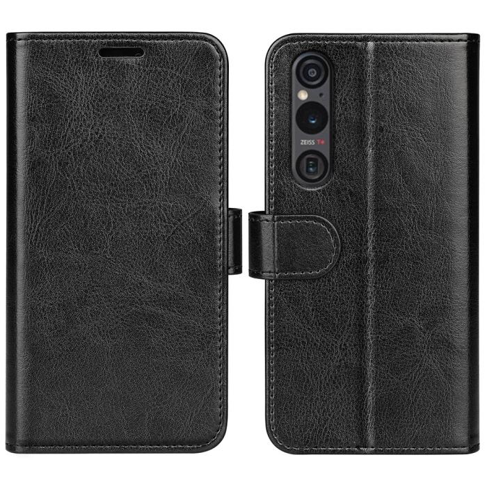 Bild 1, Sony Xperia 1 VI Fodral Crazy Horse Läder Svart