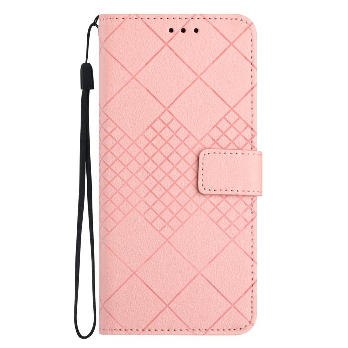 Bild 2, OnePlus 15 Fodral Läder Rhombus Rosa