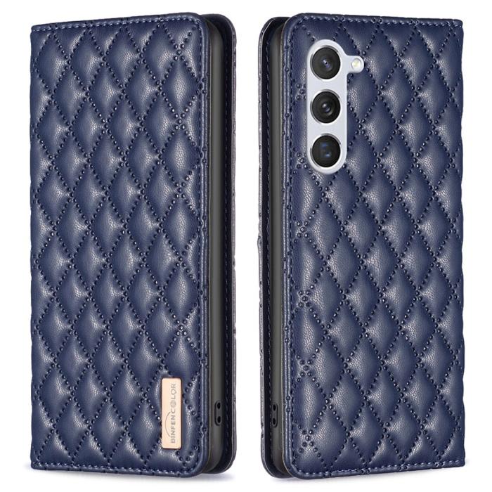 Bild 1, Samsung Galaxy S24 Fodral Diamond Flip Läder Blå
