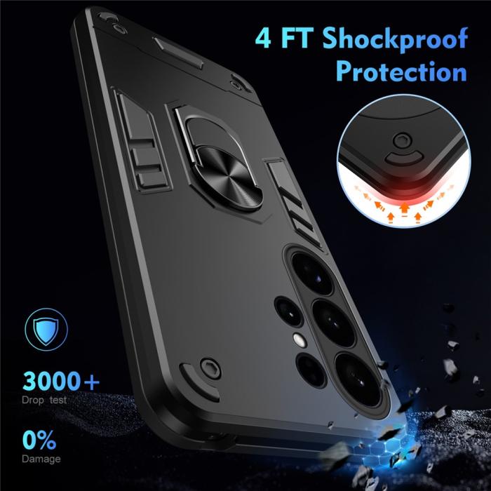 Bild 4, Samsung Galaxy S26 Ultra Skal Ring Hybrid Armor Svart