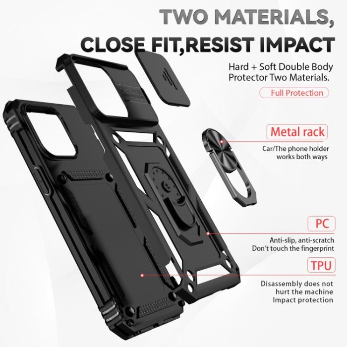 Bild 3, iPhone 15 Pro Max Skal CamShield Armor Ring Svart