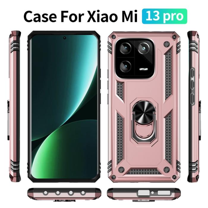 Bild 2, Xiaomi 13 Pro 5G Skal Ring Armor Roséguld