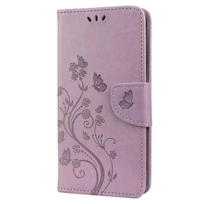 Bild 2, Samsung Galaxy S22 Plus Fodral Butterfly Läder Lila