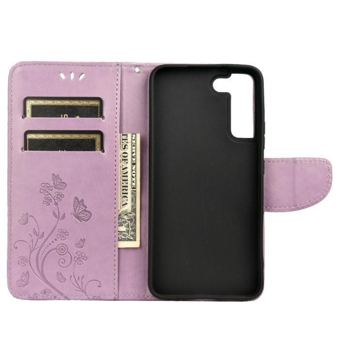 Bild 4, Samsung Galaxy S22 Plus Fodral Butterfly Läder Lila