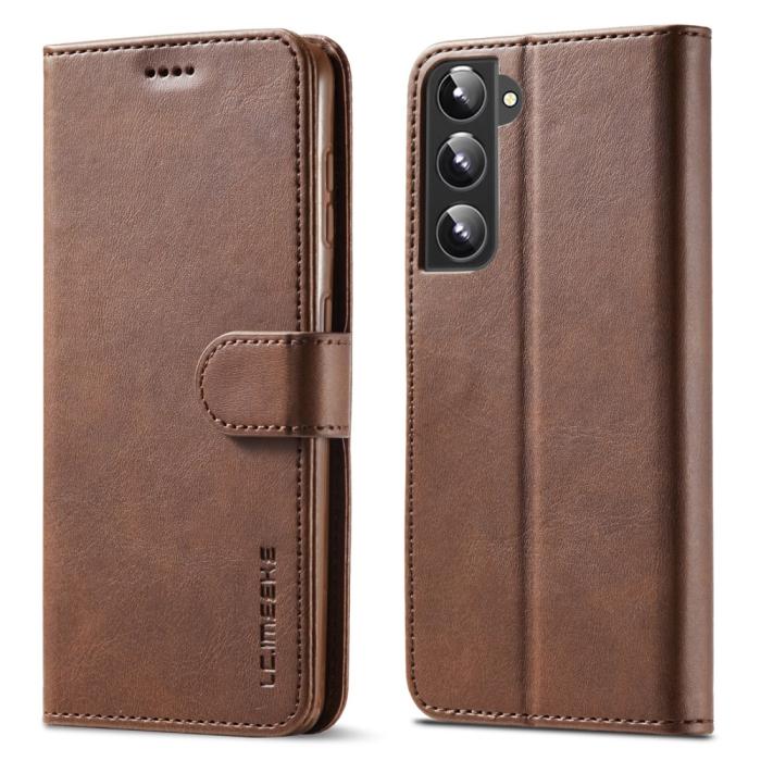 Bild 1, LC.IMEEKE Samsung Galaxy S22 Plus Fodral Läder Brun