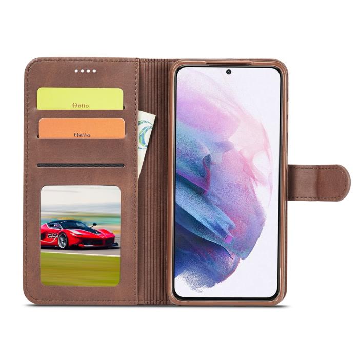 Bild 4, LC.IMEEKE Samsung Galaxy S22 Plus Fodral Läder Brun