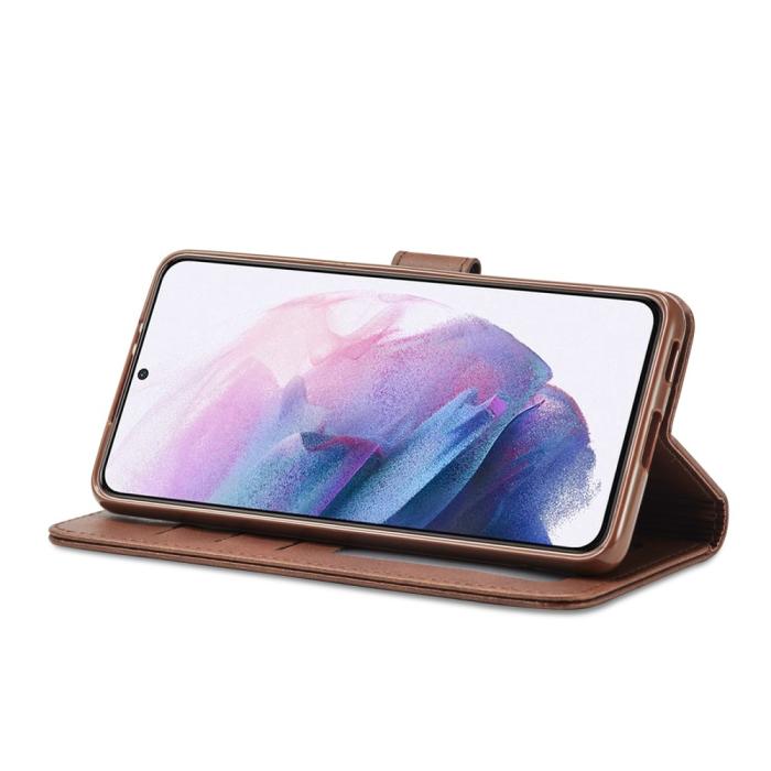 Bild 5, LC.IMEEKE Samsung Galaxy S22 Plus Fodral Läder Brun