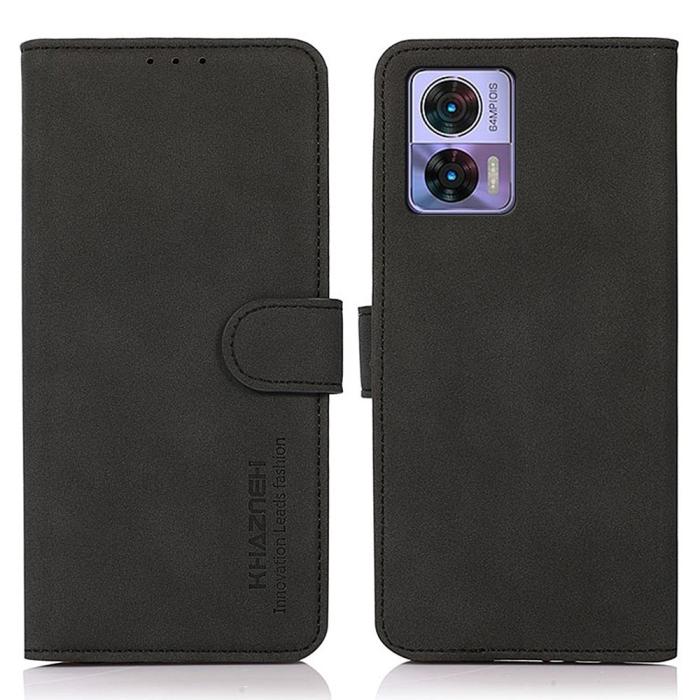 Bild 1, KHAZNEH Motorola Edge 30 Neo 5G Fodral Retro Läder Svart