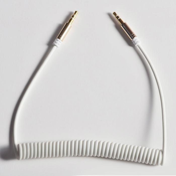Bild 2, DUDAO 3.5 mm AUX 150 cm Utdragbar Kabel - Vit