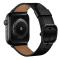 Äkta Läder Armband Apple Watch 41/40/38 mm - Svart