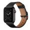 Äkta Läder Armband Apple Watch 41/40/38 mm - Svart
