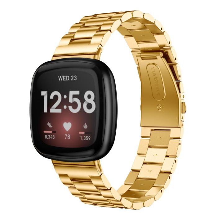 Bild 3, Lyxigt Metallarmband Fitbit Versa 3/Fitbit Sense - Guld