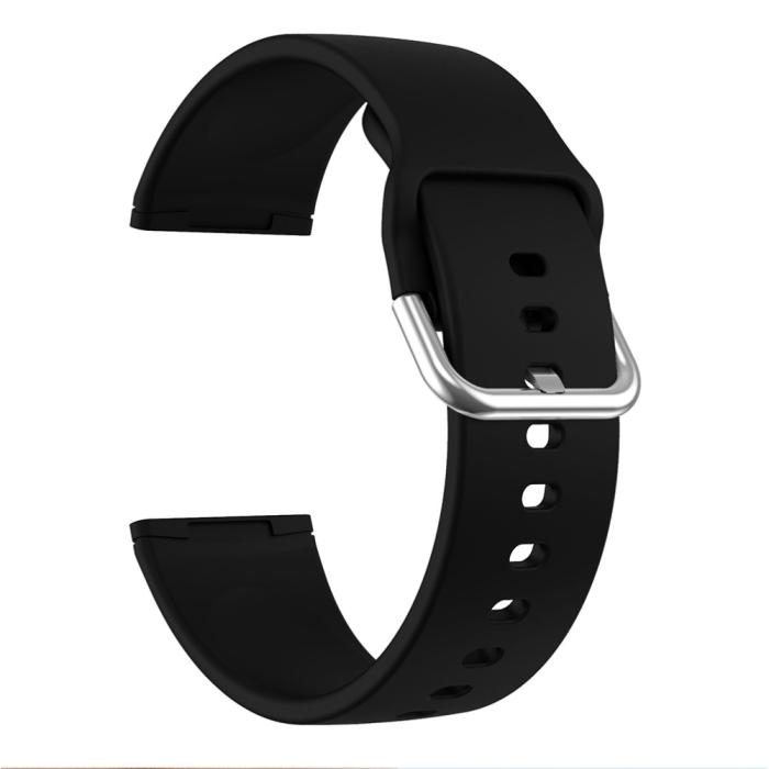 Bild 3, Silikon Armband Versa 3/Fitbit Sense - Svart