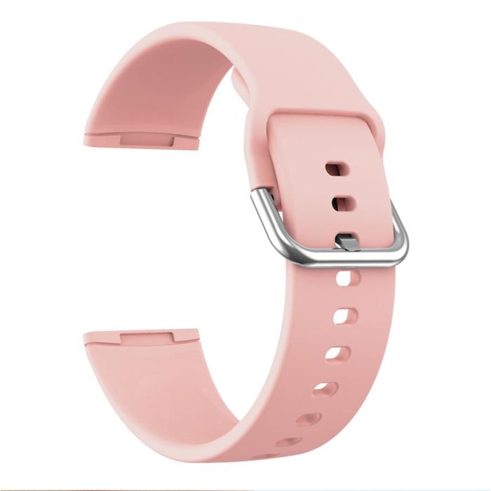 Bild 3, Silikon Armband Versa 3/Fitbit Sense - Ljus Rosa