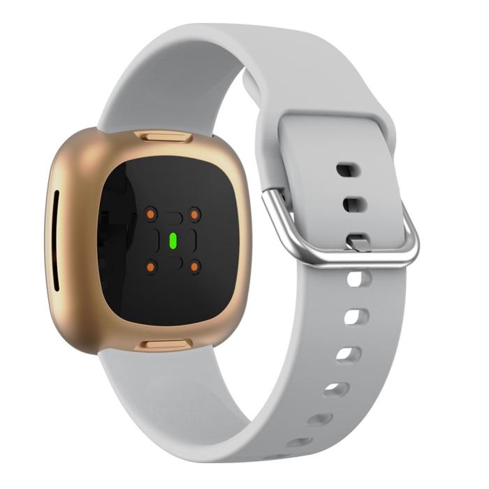 Bild 1, Silikon Armband Versa 3/Fitbit Sense - Grå