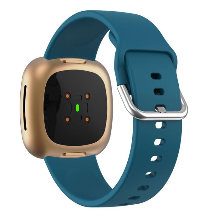 Bild 1, Silikon Armband Versa 3/Fitbit Sense - Blå