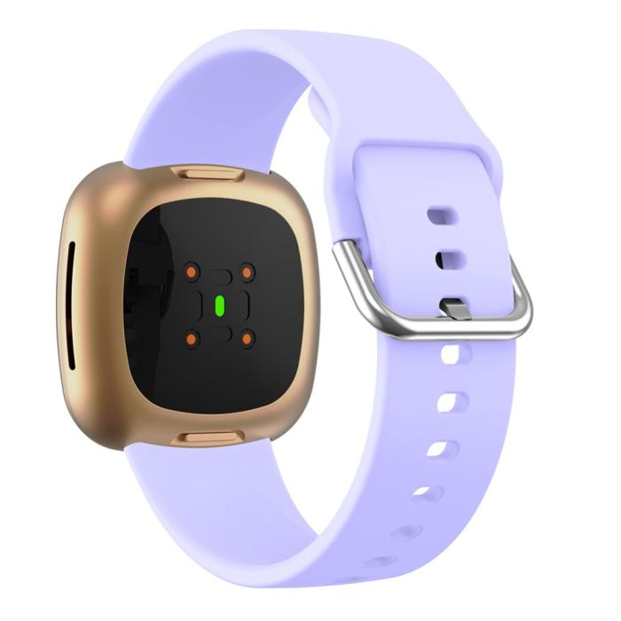 Bild 1, Silikon Armband Versa 3/Fitbit Sense - Ljus Lila