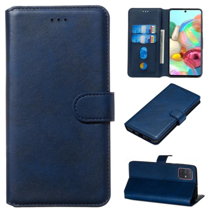 Bild 1, Samsung Galaxy A71 - Plånboksfodral - Mörk Blå