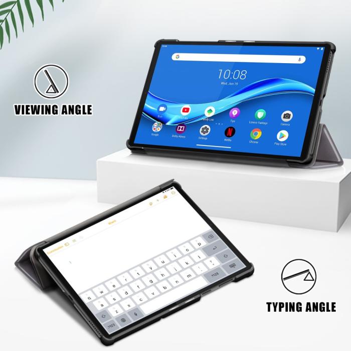Bild 2, Lenovo Tab M10 Plus (2nd Gen) Tri-Fold Fodral Grå