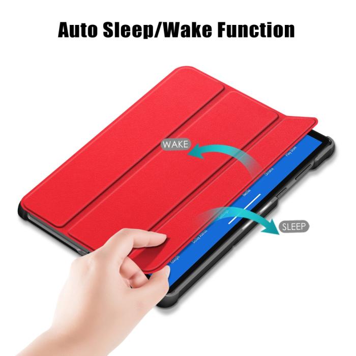 Bild 3, Lenovo Tab M10 Plus (2nd Gen) Tri-Fold Fodral Röd