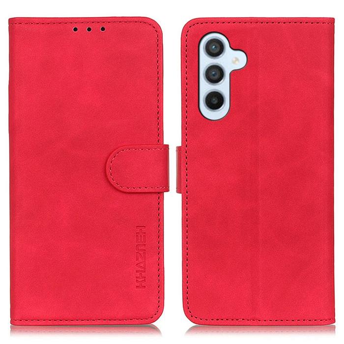 Bild 1, KHAZNEH Galaxy S25 Plus / S24 Plus Fodral Retro Läder Röd