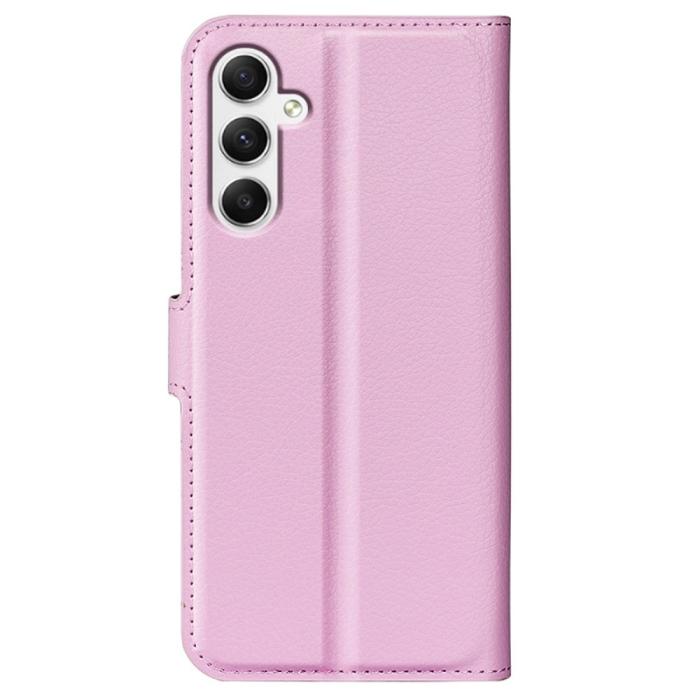 Bild 6, Samsung Galaxy A35 5G Fodral Läder Litchi Ljus Rosa
