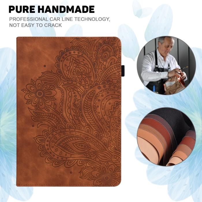 Bild 6, iPad Mini 2024/2021 Fodral Mandala Flower Case Stand Brun
