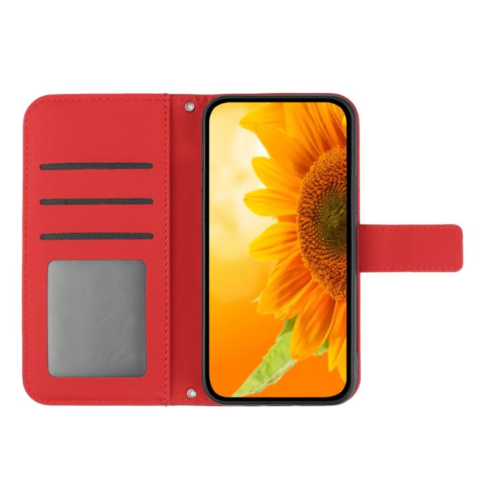 Bild 3, Samsung Galaxy A57 5G Fodral Solros Tryck Röd