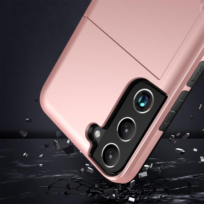 Bild 5, Samsung Galaxy S22 Skal Hybrid Kortfack Rosa
