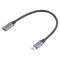 25 cm USB-C Hane - USB-C Hona Adapter Kabel Svart