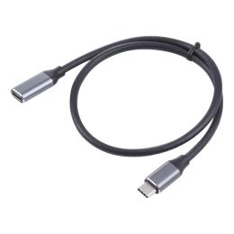 50 cm USB-C Hane - USB-C Hona Adapter Kabel Svart