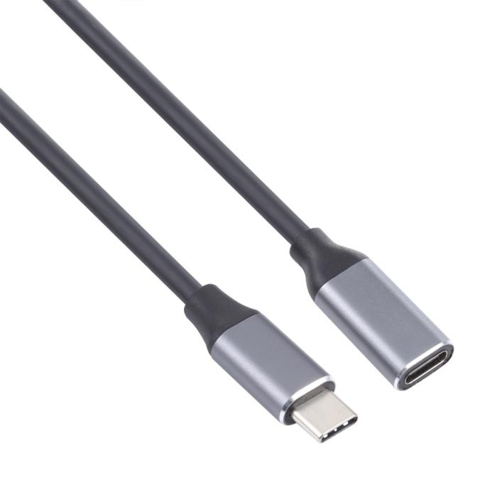 Bild 2, 50 cm USB-C Hane - USB-C Hona Adapter Kabel Svart
