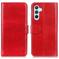 Samsung Galaxy A16 / A26 5G Fodral Crazy Horse L&auml;der R&ouml;d