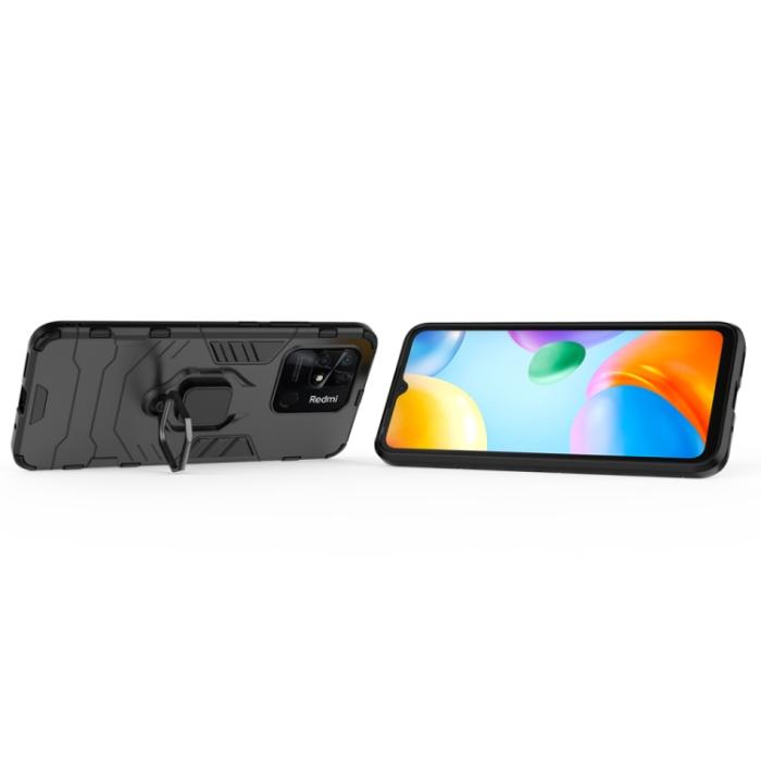 Bild 4, Xiaomi Redmi 10C Skal Hybrid Ring Svart