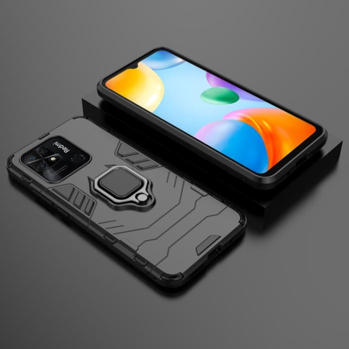 Bild 6, Xiaomi Redmi 10C Skal Hybrid Ring Svart
