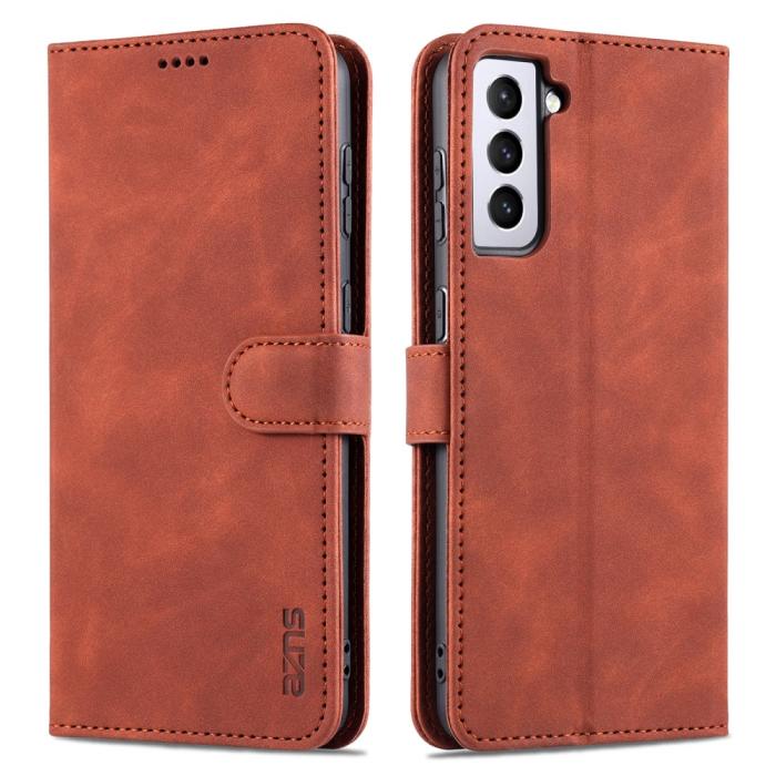 Bild 1, AZNS Samsung Galaxy S23 Plus Fodral Retro Läder Brun