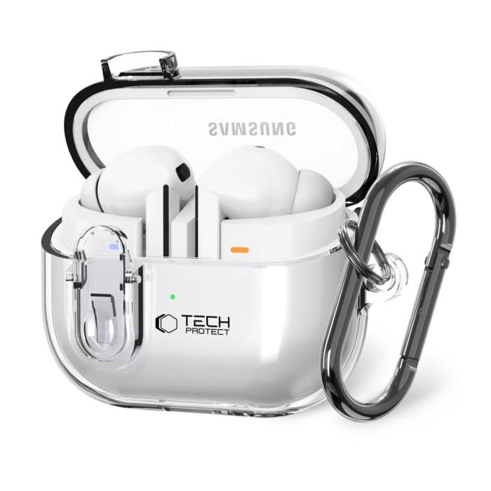 Bild 1, Tech-Protect Galaxy Buds 3 / 3 Pro Skal FlexAir Transparent