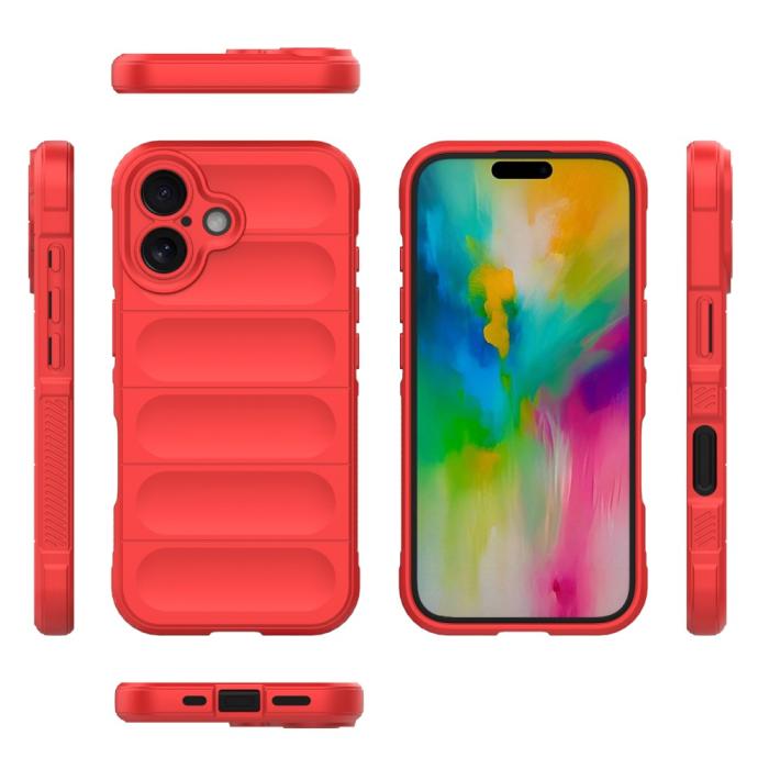 Bild 6, iPhone 16 Plus Skal Magic Shield Röd