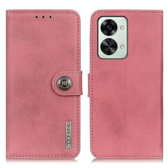 Bild 1, KHAZNEH OnePlus Nord 2T 5G Fodral Läder Rosa