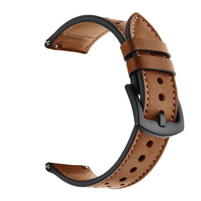 Bild 2, Tech-Protect Äkta Läder Armband Galaxy Watch 4/5/5 Pro/6/7/FE Brun