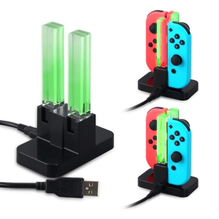 Bild 3, DOBE Nintendo Joy-Con Laddningsstation LED Svart