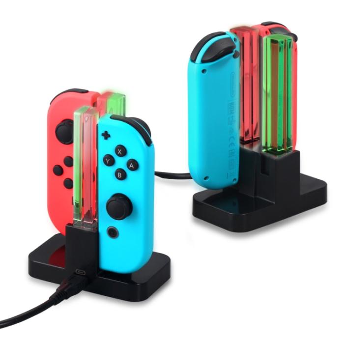 Bild 4, DOBE Nintendo Joy-Con Laddningsstation LED Svart