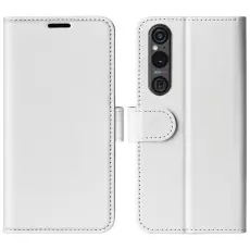 Sony Xperia 1 VI Fodral Crazy Horse Läder Vit