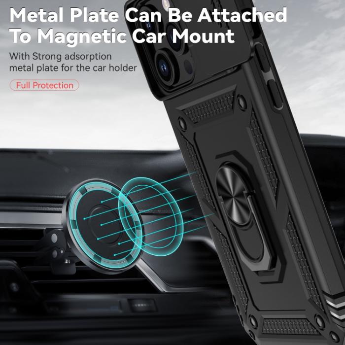 Bild 6, iPhone 15 Pro Max Skal CamShield Armor Ring Svart